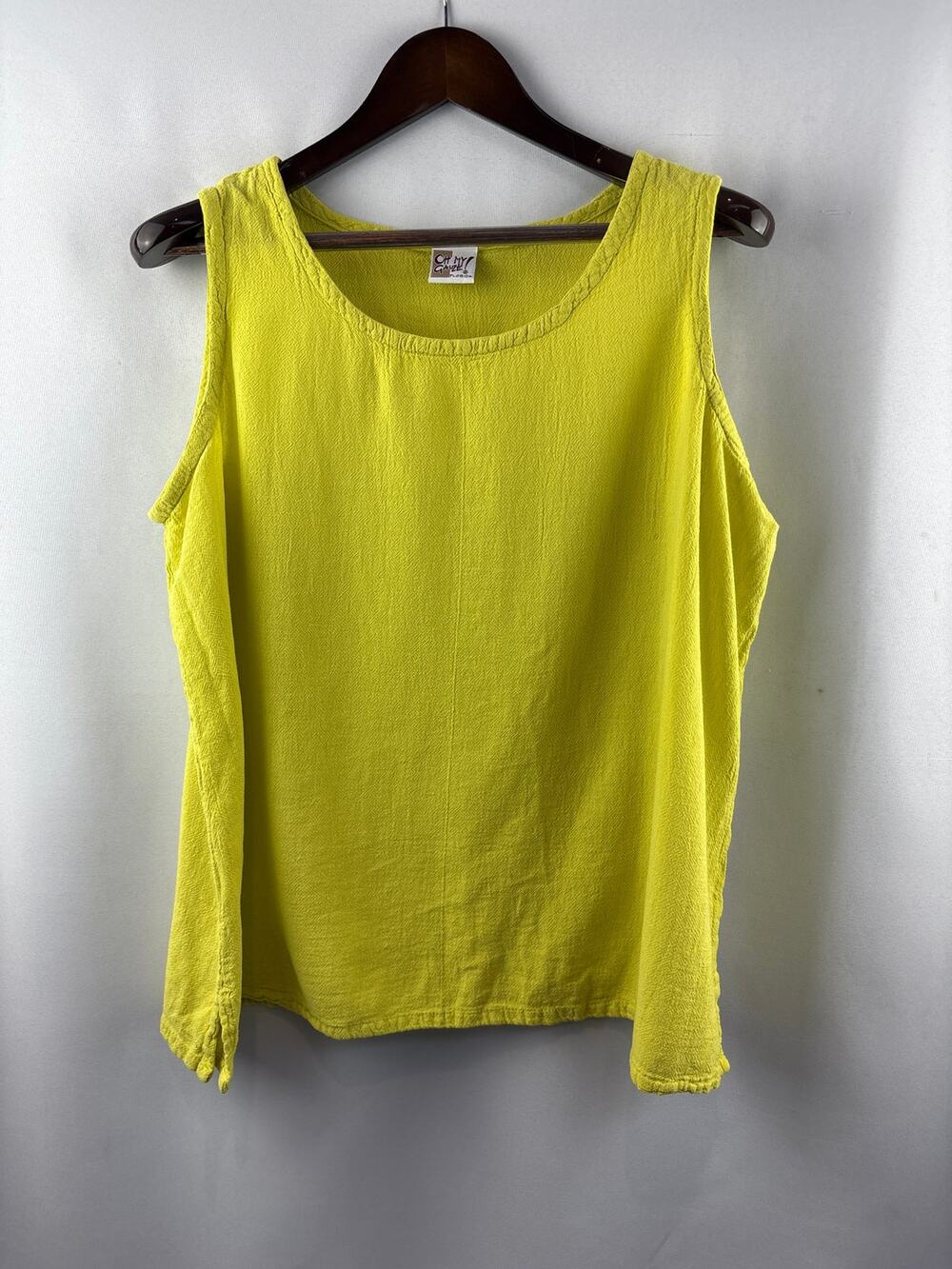 Women’s Oh My Gauze! XXL Mustard Yellow Sleeveless Blouse